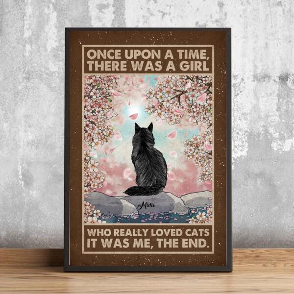 Once Upon A Time - Backside Cat - Personalized Cat Poster