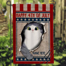 Happy 4Th Of July - Cats Torn Paper - Personalized Cat Garden Flag
