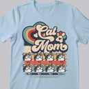 Cat Mom - Retro Style - Personalized Cat T-shirt
