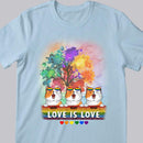 Love Is Love - LGBT Tree - Personalized Cat T-shirt
