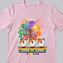Love Is Love - LGBT Tree - Personalized Cat T-shirt
