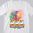 Love Is Love - LGBT Tree - Personalized Cat T-shirt