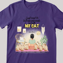 I Just Want To Do Yoga And Hang Out With My Cats - Personalized Cat and Girl T-shirt