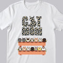 Cat Mom - Daisy Print - Personalized Cat T-shirt