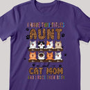 I Have 2 Titles Aunt And Cat Mom - Leopard Print - Personalized Cat T-shirt