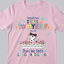 Sometime I Talk To Myself - Laughing Kittens and Flowers - Personalized Cat T-shirt