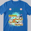 Cats Make Me Happy Humans Make My Head Hurt - Cats On Plant Stand - Personalized Cat T-shirt