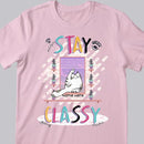 Stay Classy - Cats On Window - Personalized Cat T-shirt