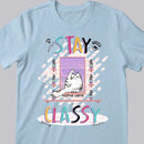 Stay Classy - Cats On Window - Personalized Cat T-shirt