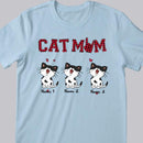 Cat Mom - Plaid Print - Personalized Cat T-shirt
