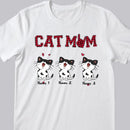 Cat Mom - Plaid Print - Personalized Cat T-shirt