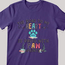 The Road To My Heart Is Paved With Paw Prints - Personalized T-shirt