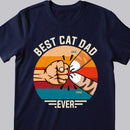 Best Cat Dad Ever - Cat Paws - Personalized Cat Lovers T-shirt