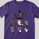 This Cat Mom Belongs To - Colorful Typo - Personalized Cat T-shirt