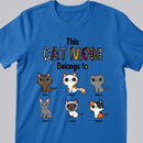 This Cat Mom Belongs To - Colorful Typo - Personalized Cat T-shirt