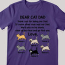 Dear Cat Dad Thank You For Being Our Dad  - Personalized Cat T-shirt