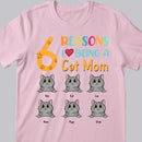 Reasons I Love Being A Cat Mom - Personalized Cat T-shirt