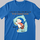 Stay In Bed With My Cat - Personalized Cat T-shirt