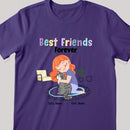 Best Friends Forever - Personalized Cat And Girl T-shirt