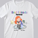 Best Friends Forever - Personalized Cat And Girl T-shirt