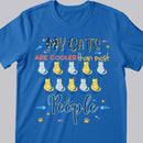My Cat Is Cooler Than Most People - Floral Print Cat - Personalized Cat T-shirt
