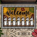 Pawzity Personalized Doormat, Gifts For Cat Lovers, Welcome Plaid Outdoor Door Mat
