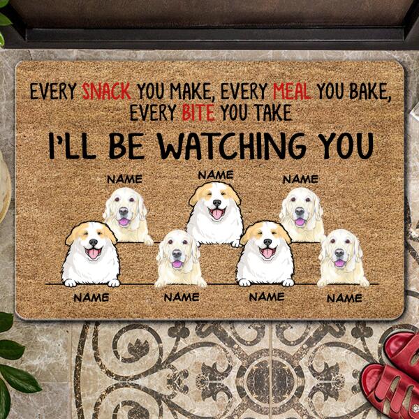 Pawzity Personalized Doormat, Gifts For Dog Lovers, Every Snack You Make Every Meal You Bake I'll Be Watching You