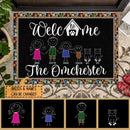 Pawzity Welcome To Our Home Custom Doormat, Gifts For Cat Lovers, Family Members Front Door Mat