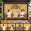 Pawzity Personalized Doormat, Gifts For Cat Lovers, Beware The Cats Are Shady AF Front Door Mat