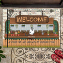 Pawzity Welcome Mat, Gifts For Cat Lovers, Spoiled Cats Live Here With Their Household Staff Front Door Mat
