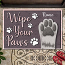 Pawzity Custom Doormat, Gifts For Cat Lovers, Wipe Your Paws Purple Front Door Mat