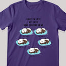 Sorry I'm Late My Cats Were Sleeping On Me T-shirt