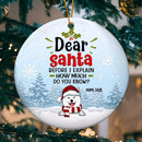 Before I Explain How Much Do You Know Circle Ceramic Ornament - Personalized Dog Lovers Decorative Christmas Ornament