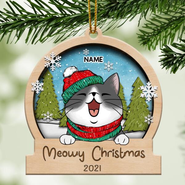 Meowy Christmas, Personalized Christmas Cat Breeds Ornament, Christmas Bauble, Cute Xmas Gifts For Cat Lovers