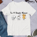 I’m A Simple Woman Coffee Cat Shirt