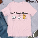 I’m A Simple Woman Coffee Cat Shirt
