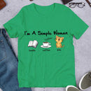 I’m A Simple Woman Coffee Cat Shirt