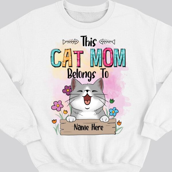 This Cat Mom Belongs To, Personalized Cat Breeds Sweatshirt, Cat Lovers Gifts