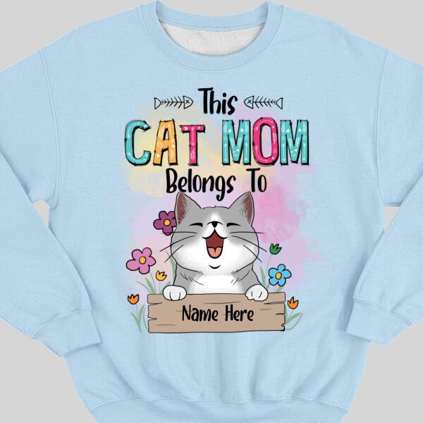 This Cat Mom Belongs To, Personalized Cat Breeds Sweatshirt, Cat Lovers Gifts