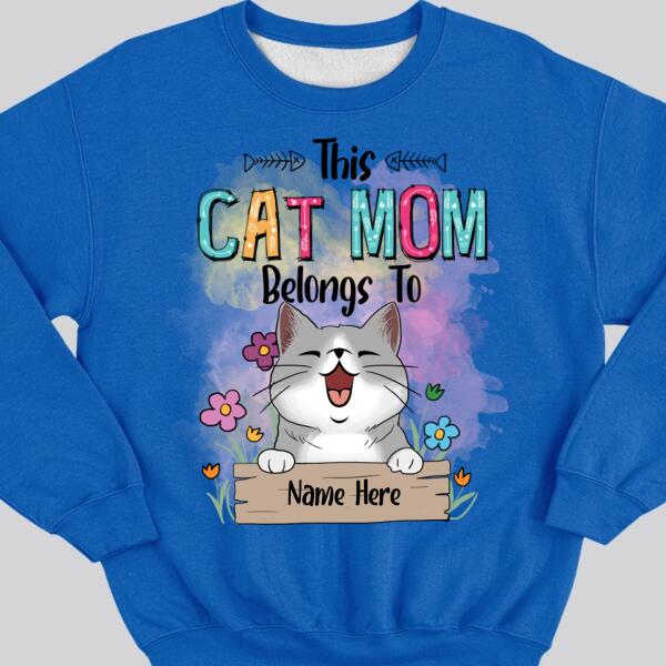 This Cat Mom Belongs To, Personalized Cat Breeds Sweatshirt, Cat Lovers Gifts