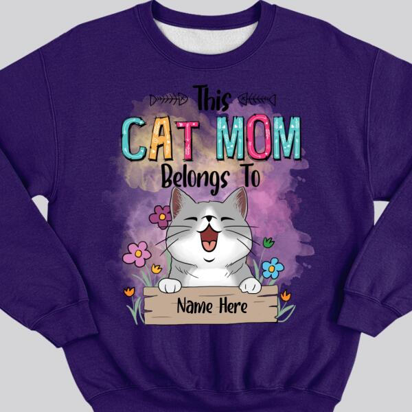 This Cat Mom Belongs To, Personalized Cat Breeds Sweatshirt, Cat Lovers Gifts