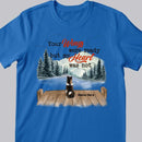 Your Wings Were Ready But My Heart Was Not, Beach Or Mountain Background, Personalized Angel Dog T-shirt