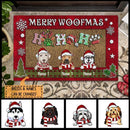 Christmas Personalized Doormat, Gifts For Dog Lovers, Merry Woofmas Ho Ho Ho Front Door Mat