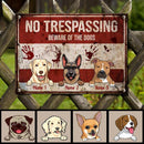 Pawzity Beware Of The Dogs Metal Yard Sign, Gifts For Dog Lovers, No Trespassing Funny Warning Signs
