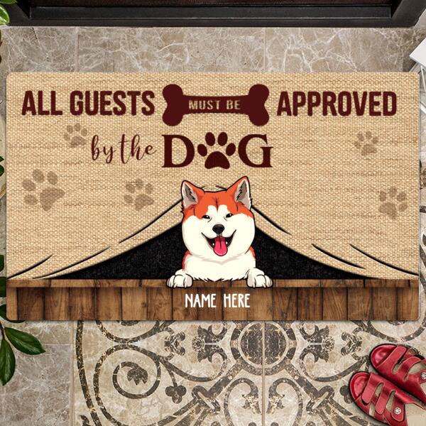 Pawzity Personalized Doormat, Gifts For Dog Lovers, All Guests Must Be Approved By The Dogs Outdoor Door Mat