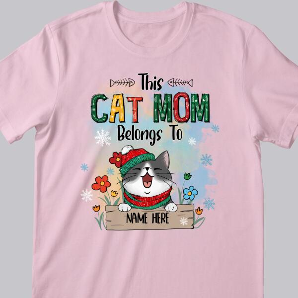This Cat Mom Belongs To, Cats And Flowers T-shirt, Personalized Cat Breeds T-shirt, Gifts For Cat Lovers