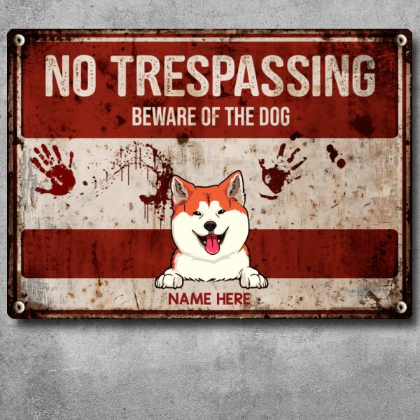 Pawzity Beware Of The Dogs Metal Yard Sign, Gifts For Dog Lovers, No Trespassing Funny Warning Signs