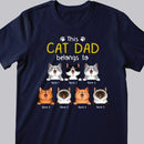 This Cat Dad Belongs To - Personalized Cat T-shirt