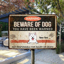 Pawzity Warning Beware Of Dogs Metal Yard Sign, Gifts For Dog Lovers, You Have Been Warned Funny Warning Signs