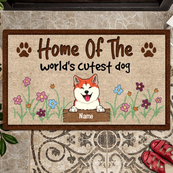 Pawzity Front Door Mat, Gifts For Dog Lovers, Home Of The World's Cutest Dogs Custom Doormat